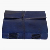 LEATHER TRAVELBOOK BLUE